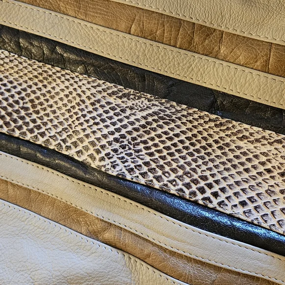 Elegant Multi-Color Leather Hobo Bag - Picture 7 of 9